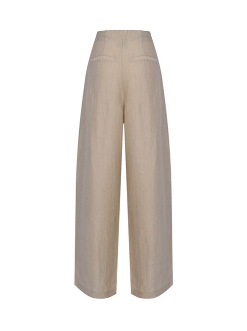 Pantalone palazzo in lino bright Alpha Studio | AD-6613Q2016